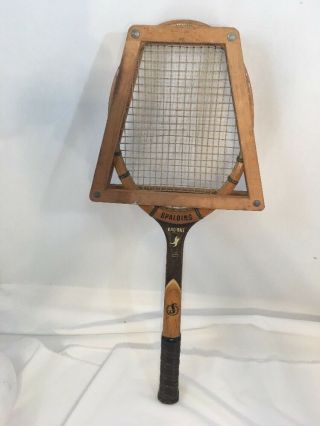 A.  G.  Spalding Bros Kro - Bat Wood Tennis Racquet With Vintage Press