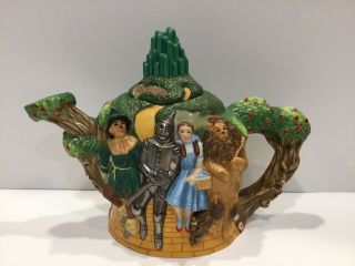 Vintage 1998 Wizard Of Oz Follow The Yellow Brick Road Porcelain Teapot