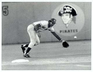 1978 Vintage Photo Cincinnati Reds Dave Concepcion In Baseball Game Action