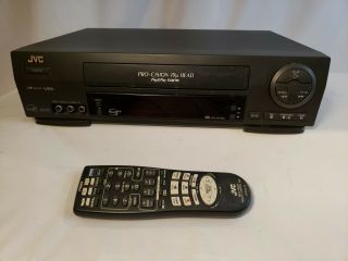 Jvc Hr - Vp58u Vcr Vhs 4 Head Hifi Stereo Video Cassette Recorder Player W/remote
