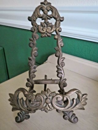 Vintage Brass Decorative Easel Picture Book Plate Holder Stand 7 "