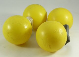 Vintage Mark It Buoy,  Pair Bright Yellow Floats,  Includes Cord &weights,  Trolling