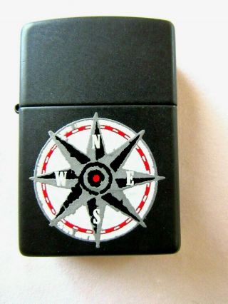 Vintage Zippo 1998 E - Xiv Black Cigarette Lighter - Marlboro Compass
