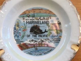 Vtg Ashtray Ceramic Marineland Of The Pacific Los Angeles California 6 " Bubbles