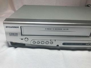 SYLVANIA DVD VCR VHS Combo Player Model DV220SL8 With Video Cables 3