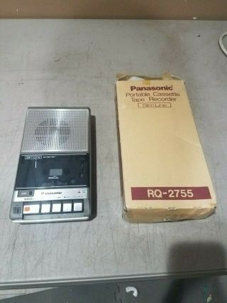 Nos Vintage Panasonic Rq - 2755 Portable Cassette Tape Recorder