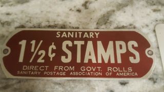 vintage postage stamp machine metal badges 2