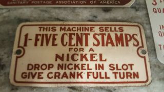 vintage postage stamp machine metal badges 4