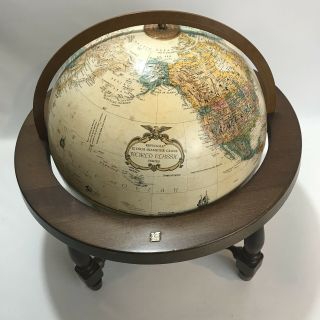 Vintage 12 Inch Replogle Globe World Classic Series With Wooden Stand