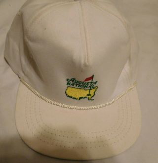 Vintage Augusta Ga National Golf Hat Cap Adjustable White Color,  The Masters Pga