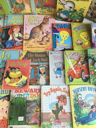 54 VTG Children ' s Books Whitman Tell - a - Tale Tiny Tot Rand McNally Tip - Top Elf 4