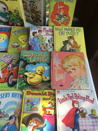 54 VTG Children ' s Books Whitman Tell - a - Tale Tiny Tot Rand McNally Tip - Top Elf 5