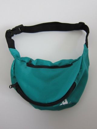 Vintage Zenith Teal Green Nylon Small Waist Fanny Pack