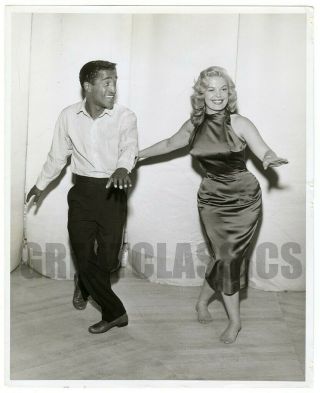 Sammy Davis Jr.  Cleo Moore Dancing 1953 Vintage Photograph By Jess Rand