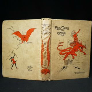 1894 Fairy Tales Grimm Illustrations Plates Vignettes Rapunzel Snow White Evil