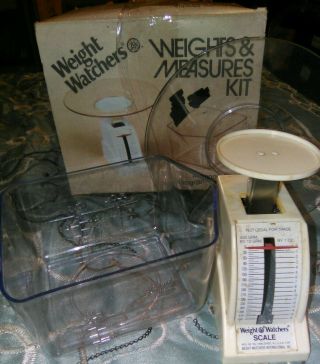 Vintage Weight Watchers Weights And Measures Kit Complete