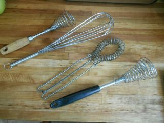 4 Vintage Wire Whisks Kitchen Whisk Utensils 1 Primitive