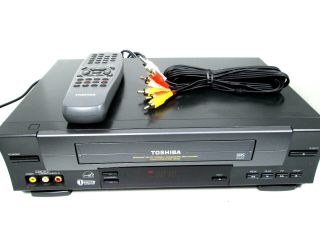 Toshiba W528 Vcr Vhs 4 Head Hifi Stereo Player Recorder Remote Av Cables