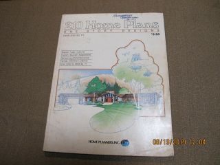 Vtg Home Planners 210 Home Plans One Story Designs Book Pb 2000 - 3809 Sq Ft