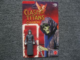 Vintage 1980 Clash Of The Titans Charon 3 3/4 Figure & Cardback Mattel Skeleton