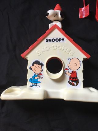 Vintage 1979 Snoopy Sno Cones Machine Snow Cone Maker Shaved Ice Machine Peanuts 4