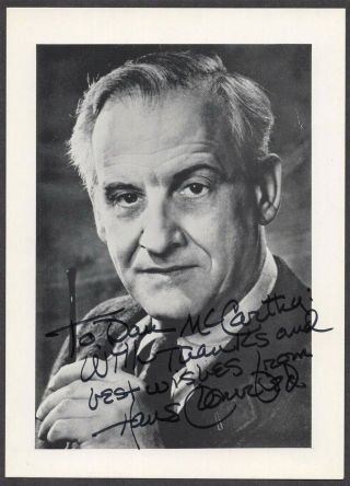 Hans Conried Signed Vintage Classic Photo / Autograph Actor Voice Actor Disney