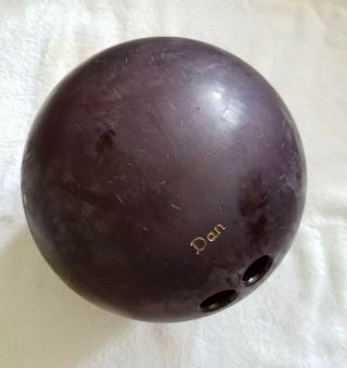 Vintage Columbia 300 Bowling Ball Deep Red & Black Swirl White Dot 15 lb 3 oz 2