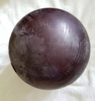 Vintage Columbia 300 Bowling Ball Deep Red & Black Swirl White Dot 15 lb 3 oz 3