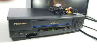 Panasonic Pv - V4021 Omnivision Vcr Vhs Player Recorder 4 Head (& Cleaned)