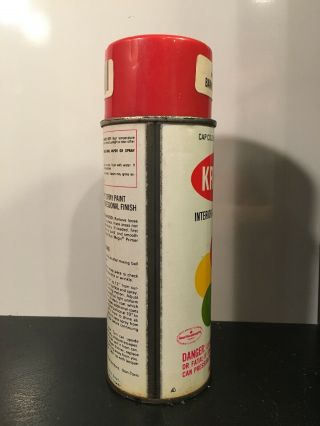 Vintage Krylon No.  2108 Banner Red Spray Paint Can 2