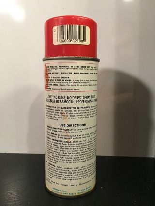 Vintage Krylon No.  2108 Banner Red Spray Paint Can 3
