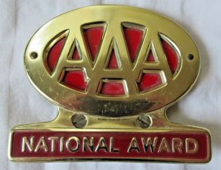 Vintage Aaa National Award License Topper Emblem