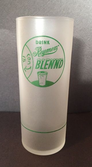 Vintage Reymers Blennd Frosted Libbey Glass Pittsburgh,  Pa