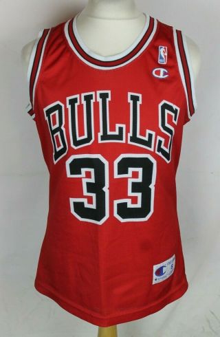 Pippen 33 Vintage Chicago Bulls Nba Basketball Jersey Mens Small Champion