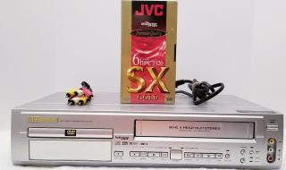 Emerson Ewd2202 Dvd Vcr Combo Player Vhs Recorder 4 Head Hifi W/new Video Tape