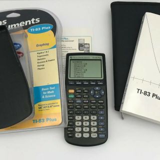 Vintage Texas Instruments TI - 83 Plus Graphing Calculator w/Cover/Case 3