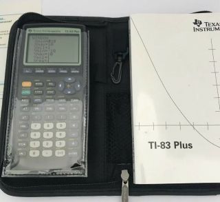 Vintage Texas Instruments TI - 83 Plus Graphing Calculator w/Cover/Case 4
