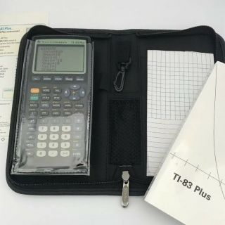 Vintage Texas Instruments TI - 83 Plus Graphing Calculator w/Cover/Case 5