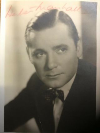 Herbert Marshall Autographed Vintage Photo