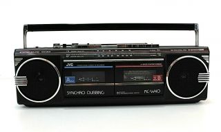 Vintage JVC RC - W40 Boombox Stereo Radio Dual Cassette AM - FM 2