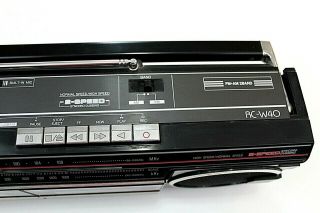 Vintage JVC RC - W40 Boombox Stereo Radio Dual Cassette AM - FM 4
