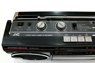 Vintage JVC RC - W40 Boombox Stereo Radio Dual Cassette AM - FM 5