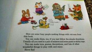 Richard Scarry ' s Best Make It Book 1977 Vintage Activity Book Softcover 3