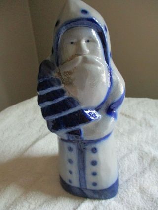 Vintage David Eldreth Pottery Salt Glazed 1994 Santa 3