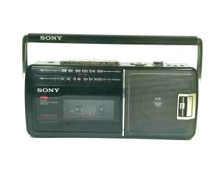 Vintage Sony Boombox Player Cfm - 140 Fm/am Band Radio Cassette Recorder Battery