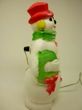 Blow Mold Snow Man Empire 13 inches Vintage Christmas Illuminated Holiday Decor 3