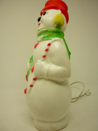 Blow Mold Snow Man Empire 13 inches Vintage Christmas Illuminated Holiday Decor 4