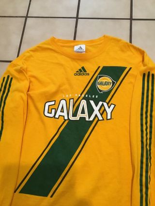 Vtg Adidas Mls Los Angeles Galaxy Soccer Athletic Jersey Fan T - Shirt Sz.  S