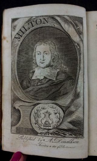 1788 John Milton,  Paradise Lost,  Poem In Twelve Books,  Engraved Plates,  Portrait
