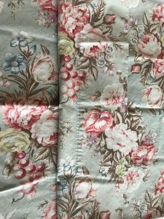1 Vintage Ralph Lauren Charlotte Sage Green Floral King Pillowcase Cotton